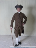 CC26-H-18b: Men's Suit Coat, Waistcoat and Breeches circa 1765-1790