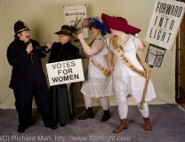 CC28-H-17a: Steampunk Suffragette and Steamy Suffragettes