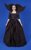 CC34-FS-10a: Black Bat Flower Gown